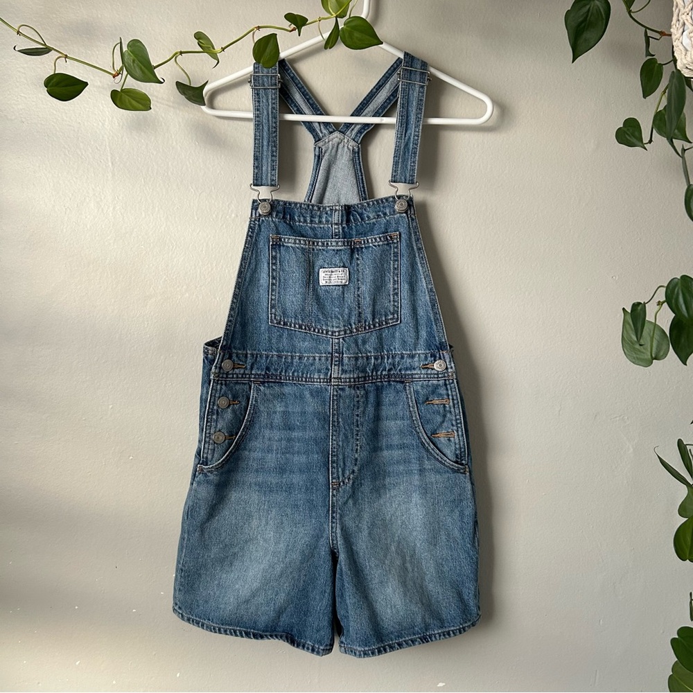 Denim Overall Shorts